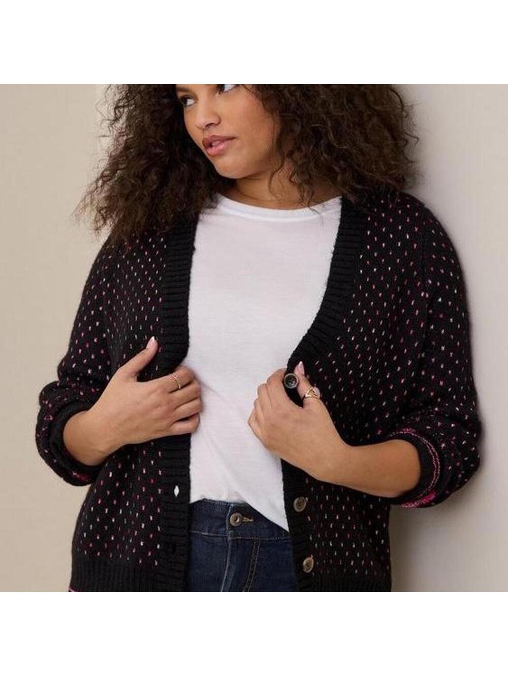 Torrid Cardigan Drop Shoulder V-Neck Button Front Sweater Size 2